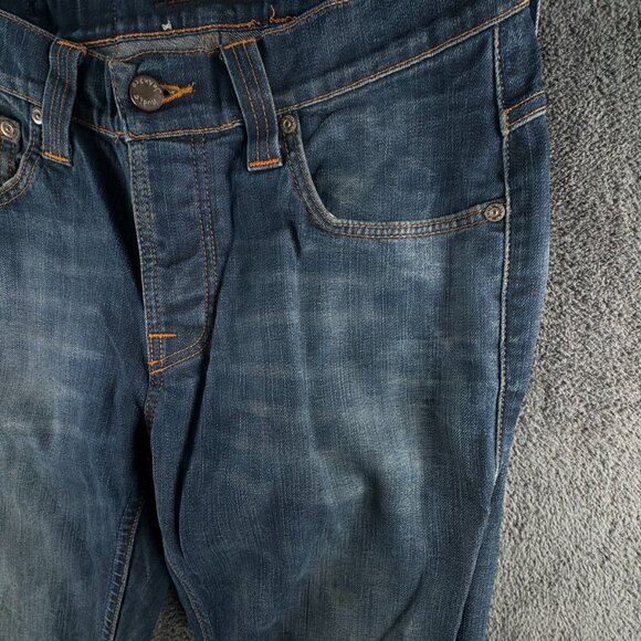 Nudie Jeans Co Mens Jeans Denim Pants Trouser Size 28x32 GRIM TIM WHITE KNEE - Picture 3 of 16